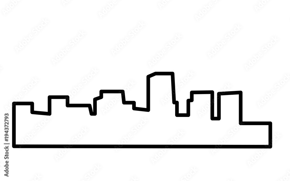 richmond skyline silhouette outline on white background richmond skyline silhouette outline on white background