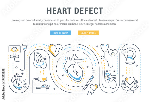 Website Banner and Landing Page of Heart Defect.