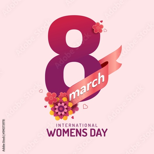 happy womens day vector illustration, international celebration womens day 8 march