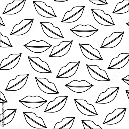 sensuality lips pattern background vector illustration design