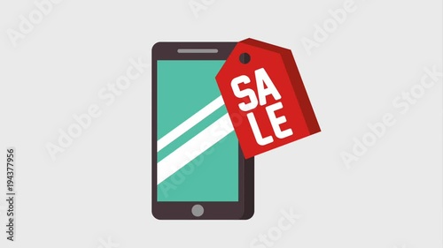 mobile tag price sale payment mobile online animation photo