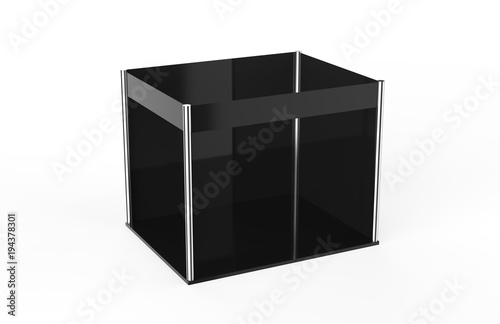 Trade show booth on the white isolated white background, 3d illustration