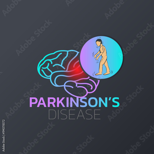 Parkinsons Disease icon design, medical logo. Vector illustration