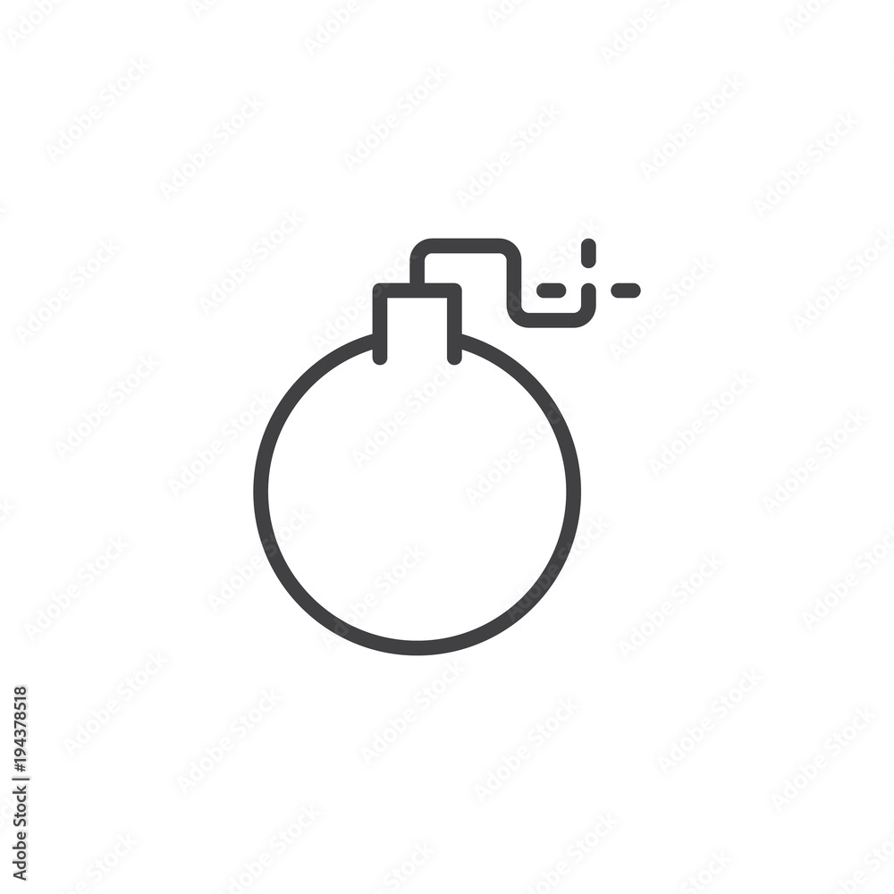 Bomb outline icon. linear style sign for mobile concept and web design. simple line vector icon. Symbol, logo illustration. Pixel perfect vector graphics Bomb outline icon. linear style sign for mobile concept and web design. simple line vector icon. Symbol, logo illustration. Pixel perfect vector graphics