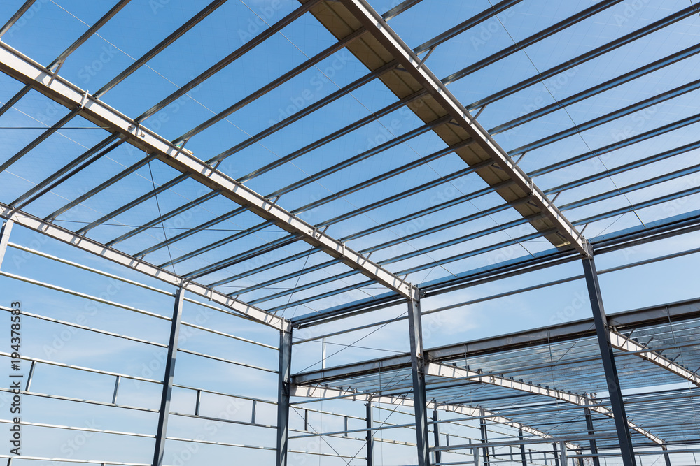 steel structure workshop closeup steel structure workshop closeup