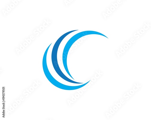 Water Wave symbol and icon Logo Template