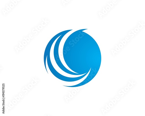 Water Wave symbol and icon Logo Template