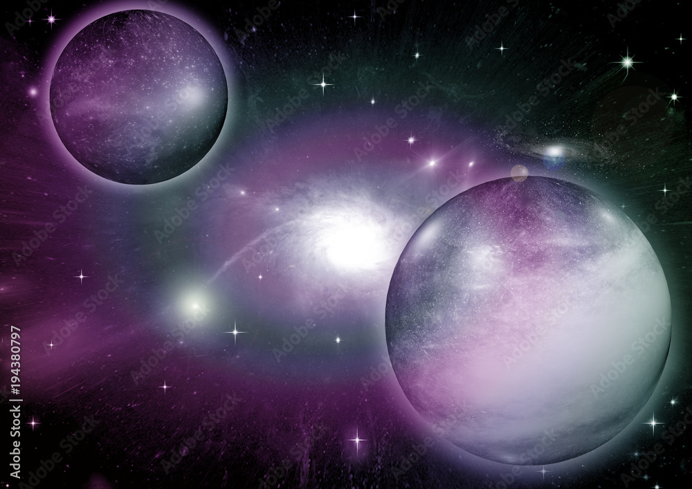 galaxy in a free space galaxy in a free space
