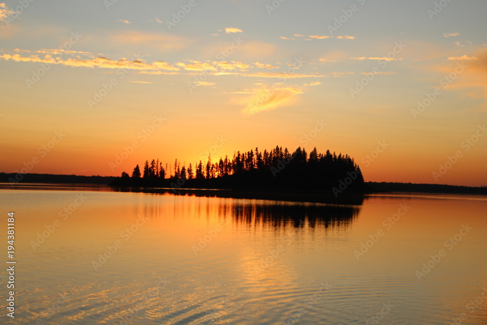 Sunset On Island, Elk Island National Park, Alberta