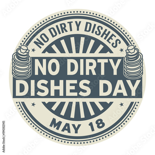 No Dirty Dishes Day stamp