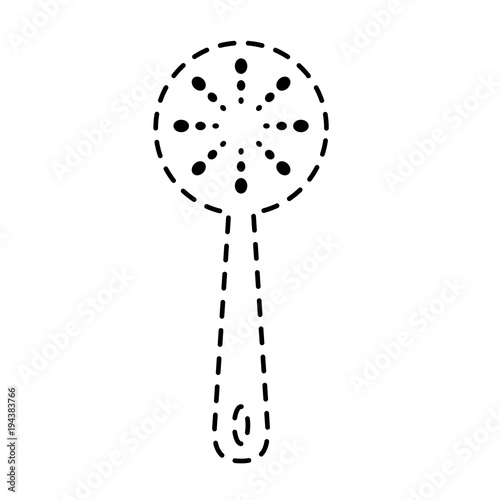 dotted shape skimmer kitchen utensil object to cuisine