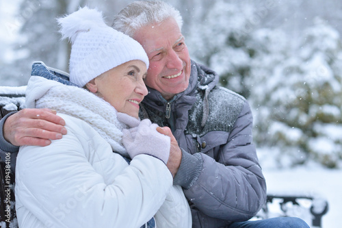 senior couple posing outdoors © aletia2011