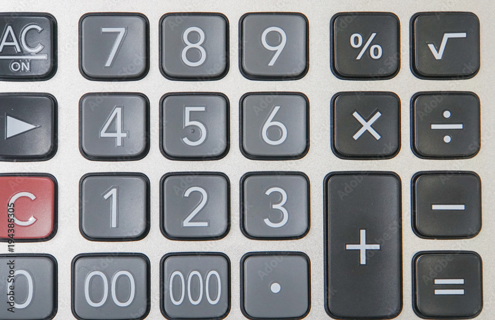 close up numeric button of calculator for finance close up numeric button of calculator for finance