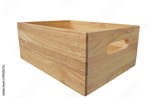 wooden box isolated