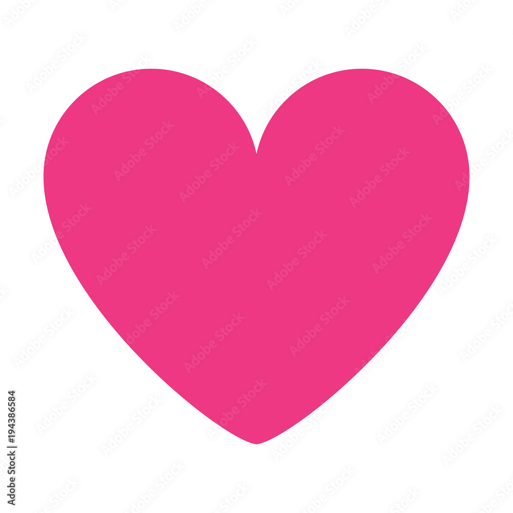 Obraz premium pink heart love romantic passion icon vector illustration