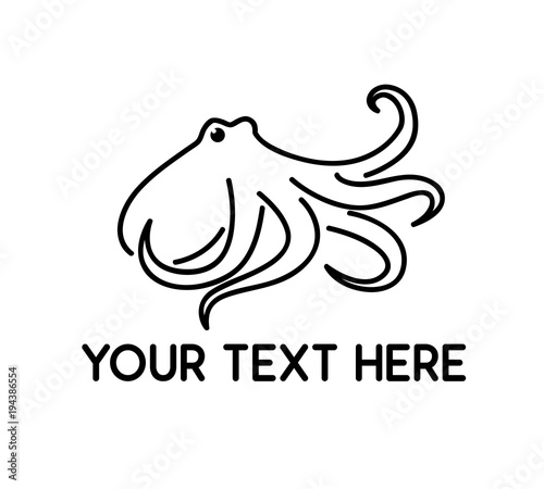 octopus line logo illustration design.simple line style design.designed for brand and identity