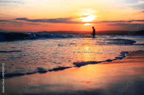 A man walking on the beach © kichigin19