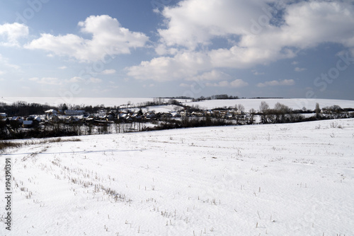 Winter village landscape © drbankito