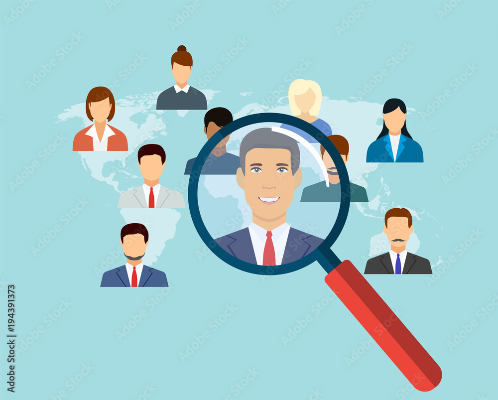 magnifying glass for choosing the right person magnifying glass for choosing the right person