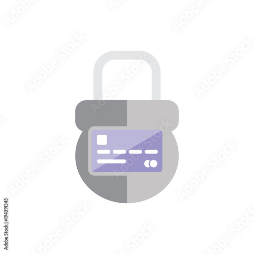 Card Lock Logo Icon Design