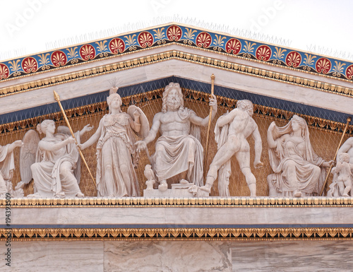 Athens Greece, Zeus, Athena and other ancient greek gods and deities photo