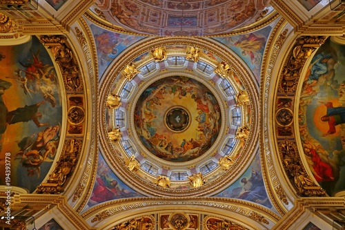 Interior of the Saint Isaac's Cathedral , Saint Petersburg, Russia