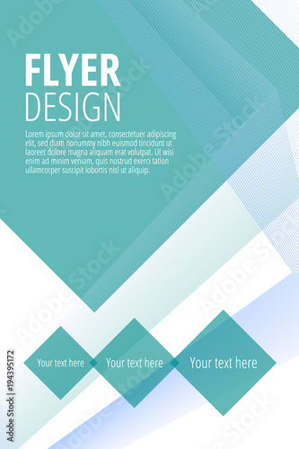 Vector Brochure Flyer design template in blue color