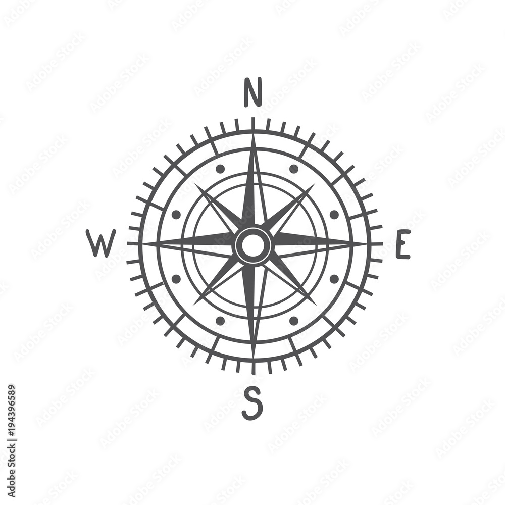 Compass icon. Illustration for travel Compass icon. Illustration for travel