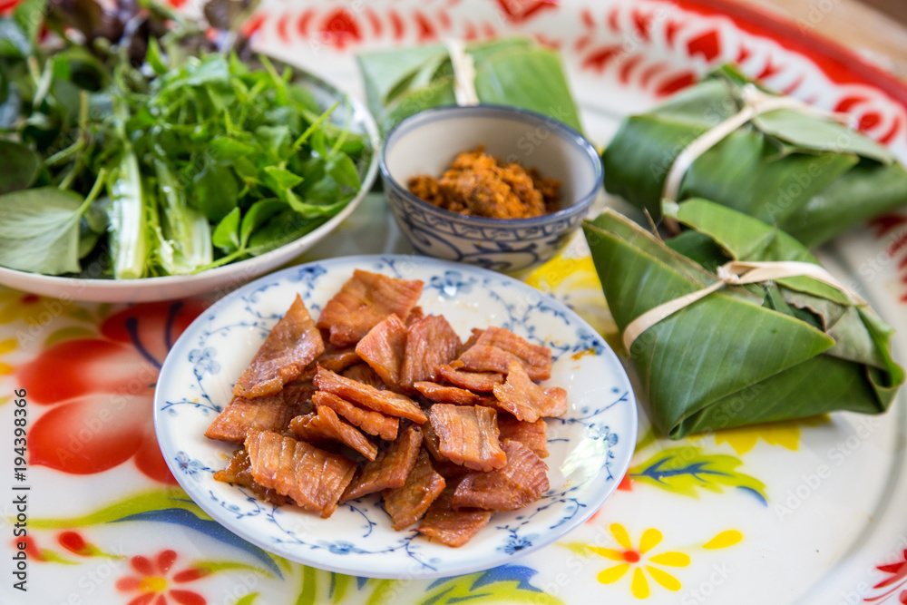 Deep fried pork in Thai style