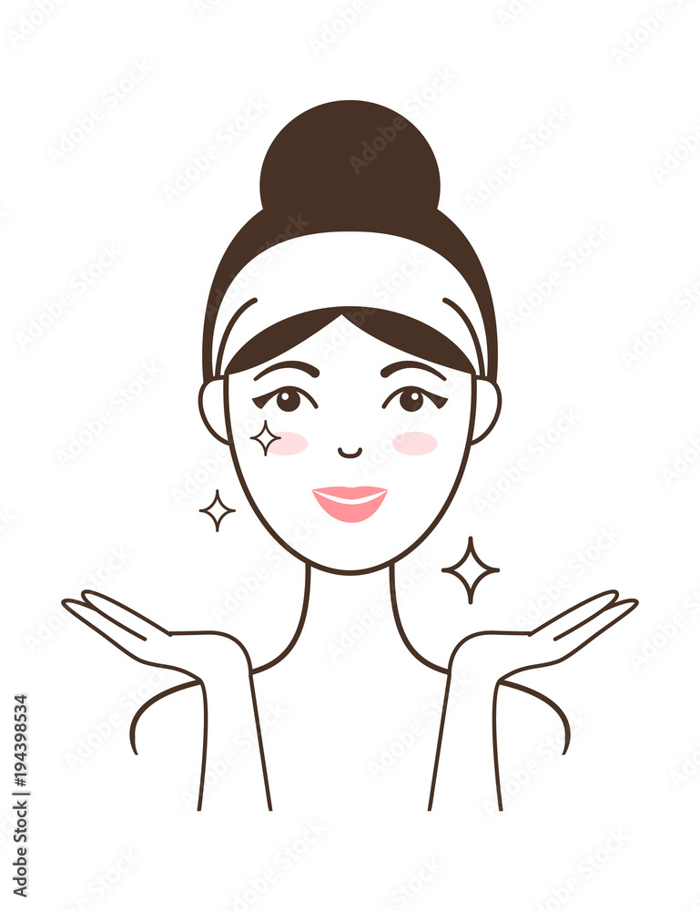 Young Happy Woman with Clean Healthy Shiny Skin Young Happy Woman with Clean Healthy Shiny Skin