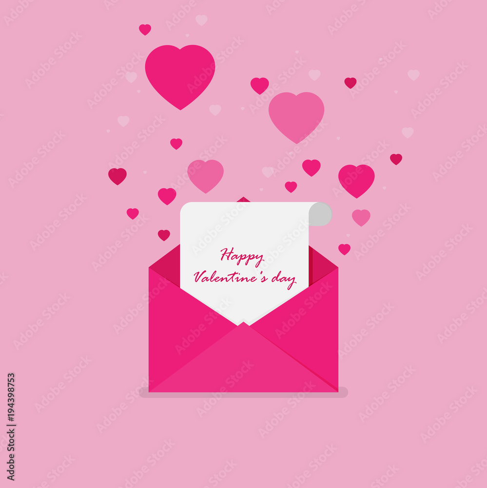 Happy Valentine's day flat vector Happy Valentine's day flat vector