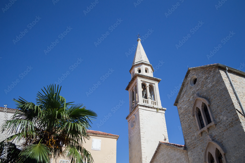 Church in the Old Town of Budva, Budva Riviera, Montenegro