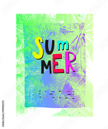 Summer shirt print quote lettering