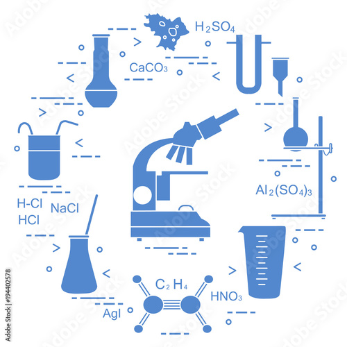 Chemistry scientific, education elements.