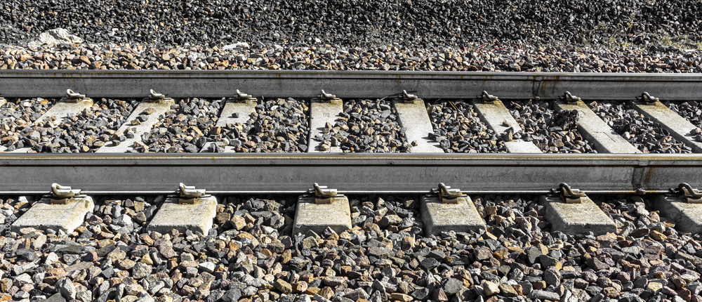 Closeup of an railway