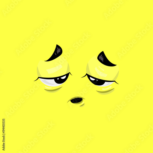 Tired Face Illustration