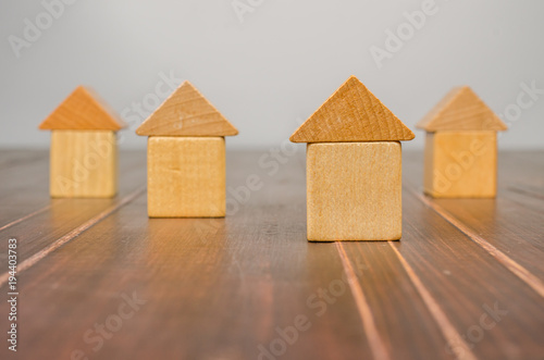 House wooden toy blocks