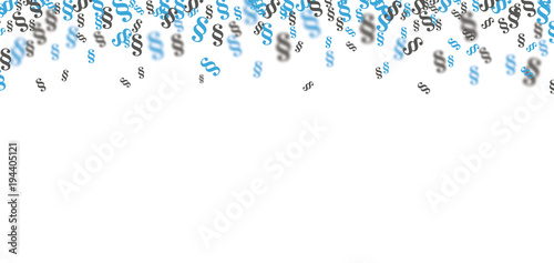 Blue Gray Paragraphs Confetti Banner