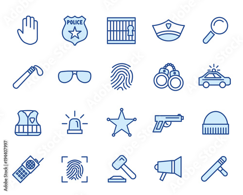 Police Vector Icon Set