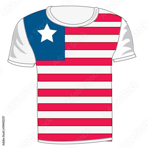 T-shirt flag Liberia