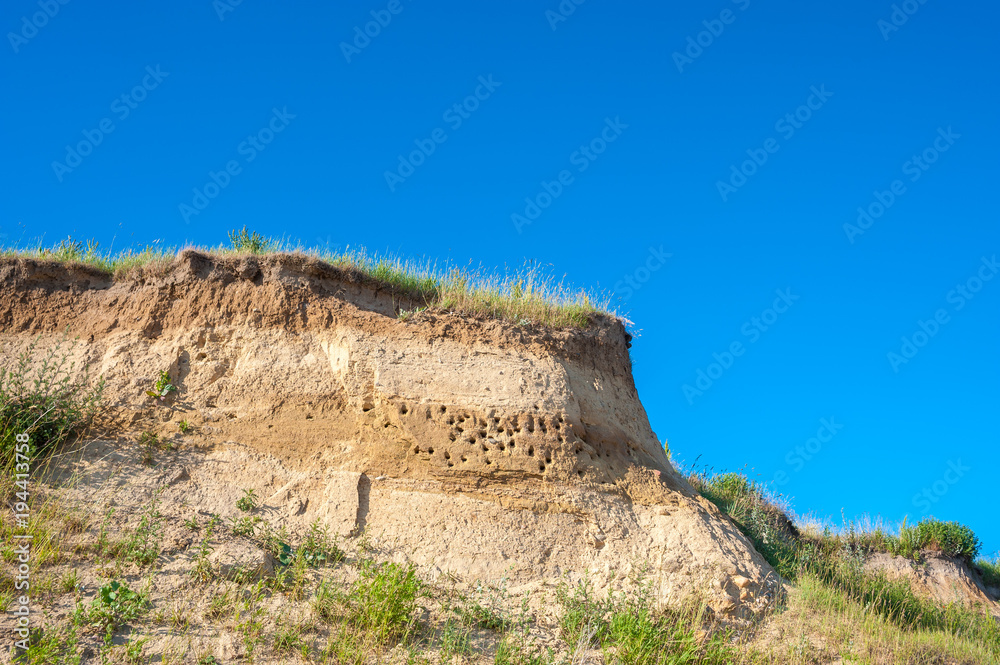 Steilküste am Wulfener Hals mit Nistplätzen für Schwalben, Insel Fehmarn Steilküste am Wulfener Hals mit Nistplätzen für Schwalben, Insel Fehmarn