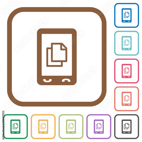 Mobile contact simple icons