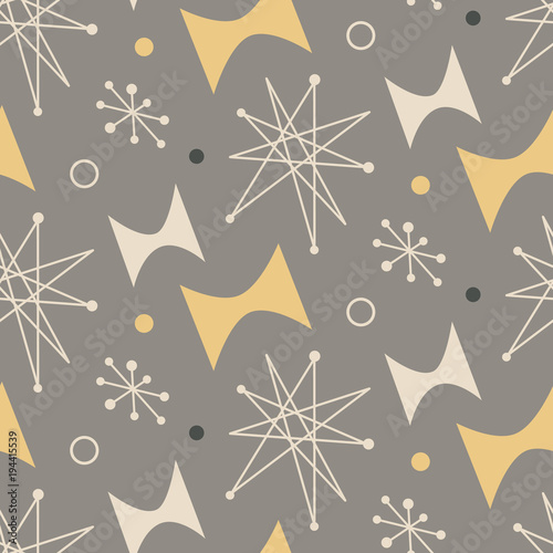 Mid century modern seamless pattern
