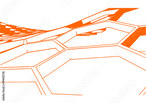Wabenstruktur orange