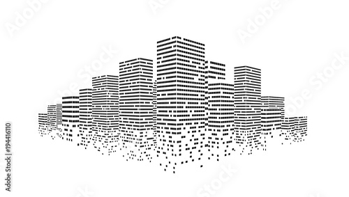 Simple City Illustration On White Background