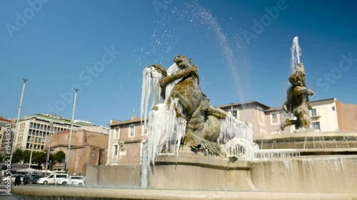 Ghiaccio a Roma - Piazza della Repubblica - Fontana delle Naiadi photo