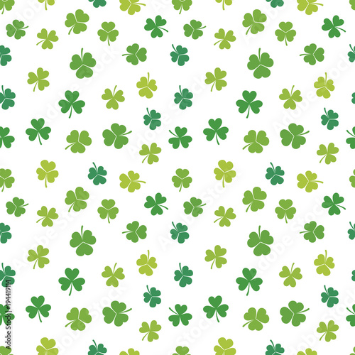 St. Patrick s day vector shamrocks seamless pattern