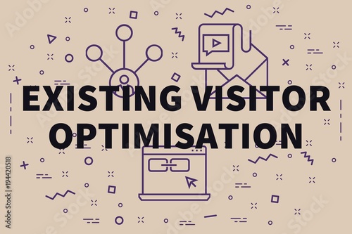 Фотография Conceptual business illustration with the words existing visitor optimisation