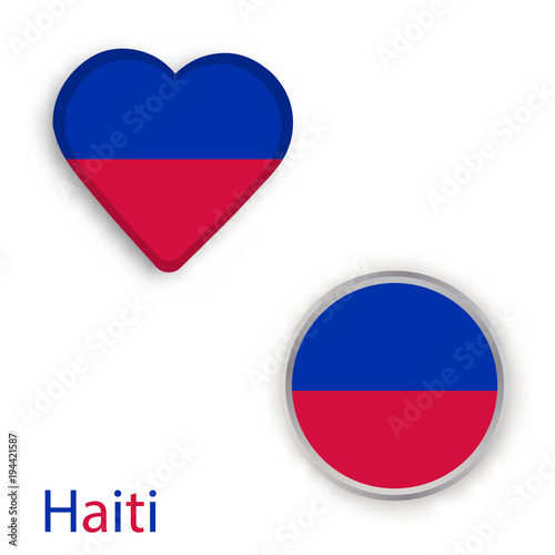 Heart and circle symbols with flag of Haiti. Vector illustration Free Download Heart and circle symbols with flag of Haiti. Vector illustration - GFXLoad