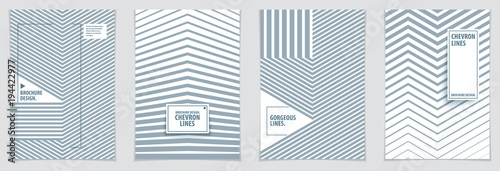 Futuristic minimal brochures graphic design templates. Vector geometric patterns abstract backgrounds set. Design templates for flyers, booklets, greeting cards, invitations and advertising.
